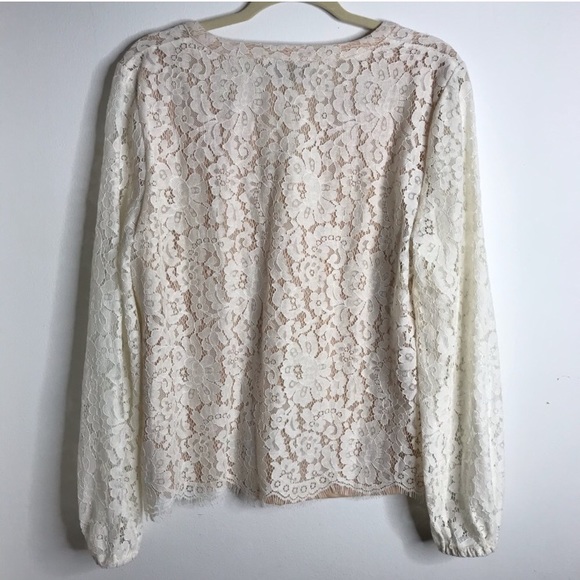 Rachel Zoe lace long sleeve button blouse - Picture 6 of 10